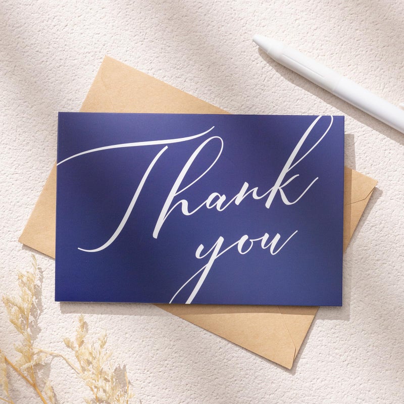 Thboxes 50 Pack Thank You Cards with Envelopes, 4x6 Inch Thank You Cards Bulk Blank Notes Card with Envelopes & Stickers for Wedding, Baby Shower, Bridal Shower, Birthday, Thanksgiving, Christmas - Image 4